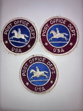Set of 3 1960s  USPS mail carrier patches